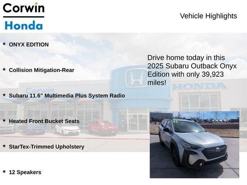 2025 Subaru Outback Onyx Edition