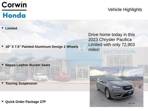 Ceramic Gray Clearcoat 2023 Chrysler Pacifica Limited