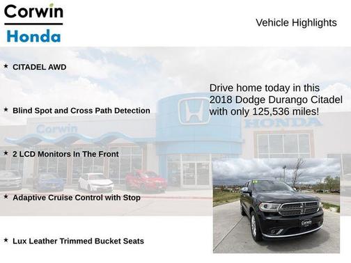 DB Black Crystal Clearcoat 2018 Dodge Durango Citadel