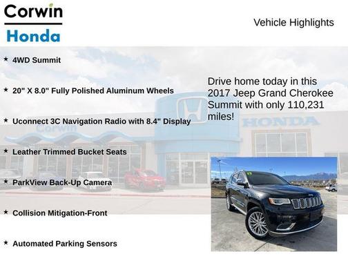 2017 Jeep Grand Cherokee Summit