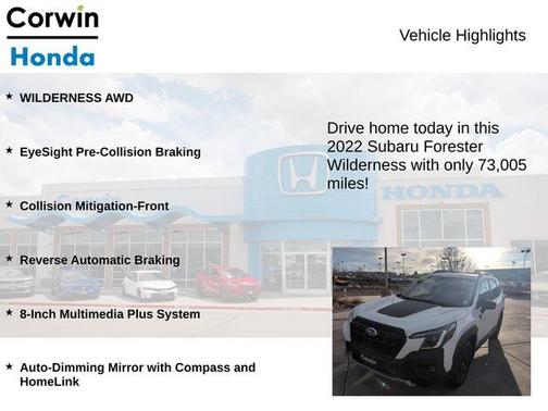 Crystal White Pearl 2022 Subaru Forester Wilderness