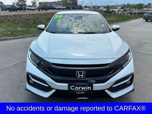 Platinum White Pearl 2020 Honda Civic Sport