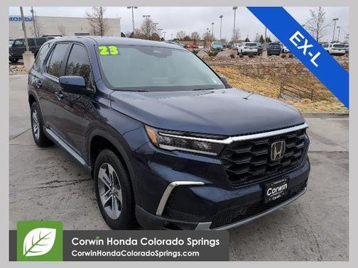 Obsidian Blue Pearl 2023 Honda Pilot EX-L 8-Passenger