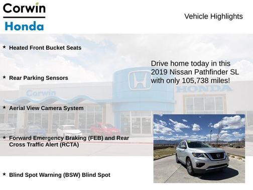 Brilliant Silver Metallic 2019 Nissan Pathfinder SL