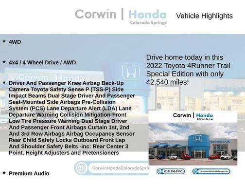 2022 Toyota 4Runner Trail Special Edition