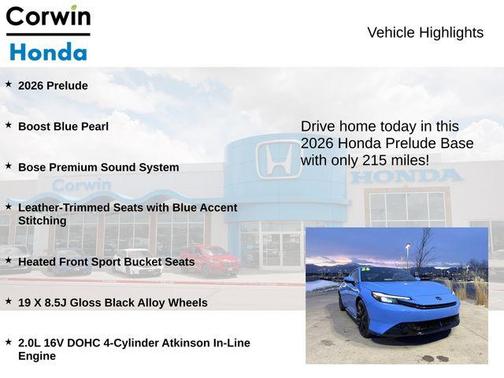 2026 Honda Prelude Base