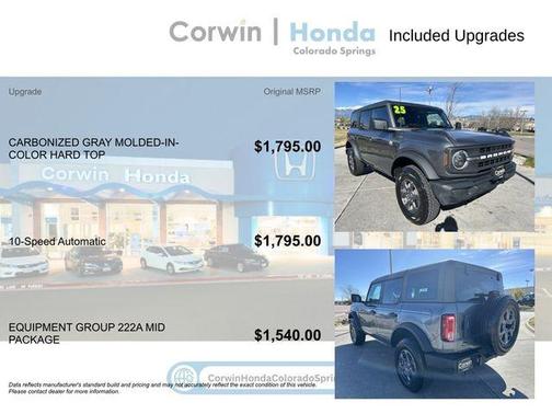 Carbonized Gray Metallic 2025 Ford Bronco Big Bend