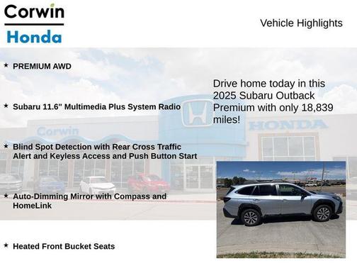 Ice Silver Metallic 2025 Subaru Outback Premium