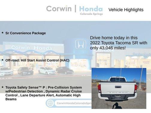 2022 Toyota Tacoma SR
