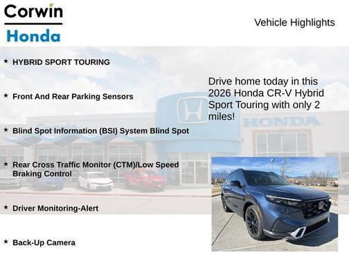 2026 Honda CR-V Hybrid Sport Touring