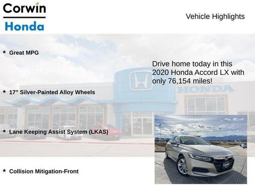 2020 Honda Accord LX 1.5T