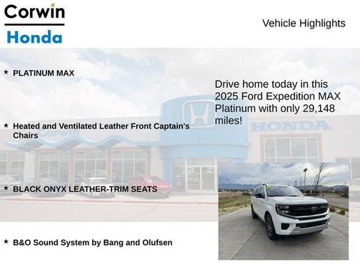 Oxford White 2025 Ford Expedition Max Platinum