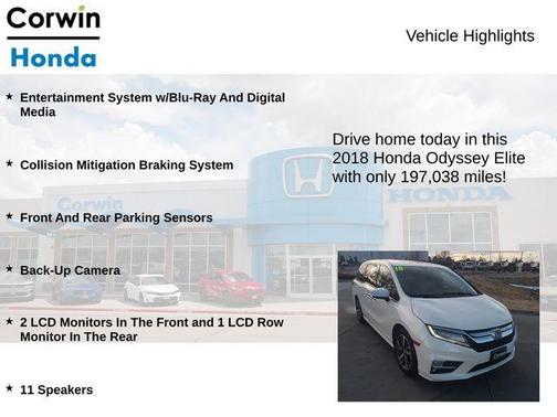 2018 Honda Odyssey Elite