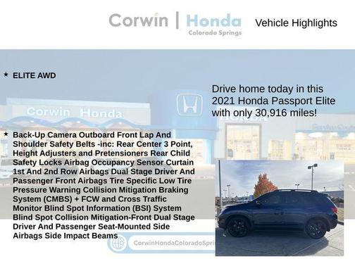 2021 Honda Passport Elite