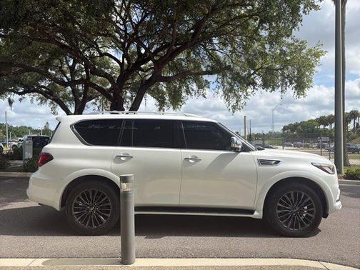Moonstone White 2024 INFINITI QX80 SENSORY AWD