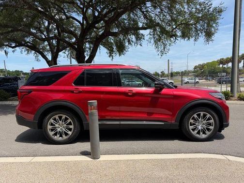 Red Metallic 2025 Ford Explorer Platinum
