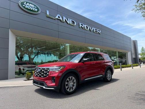 Red Metallic 2025 Ford Explorer Platinum