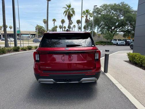 Red Metallic 2025 Ford Explorer Platinum