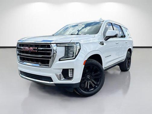 White Frost Tricoat 2021 GMC Yukon SLT
