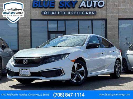 Platinum White Pearl 2019 Honda Civic LX