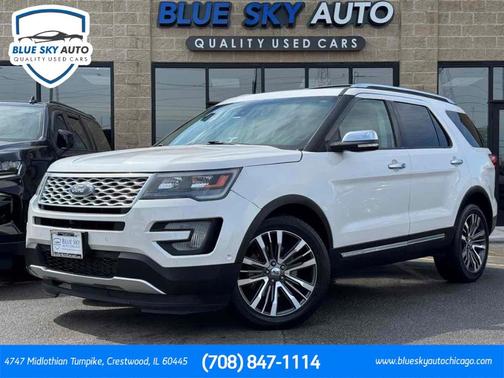White Platinum Tri-Coat Metallic 2016 Ford Explorer Platinum