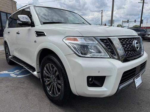 White 2019 Nissan Armada Platinum