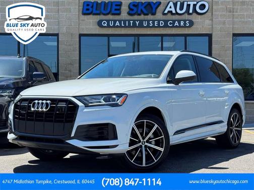 Glacier White Metallic 2021 Audi Q7 55 Premium Plus