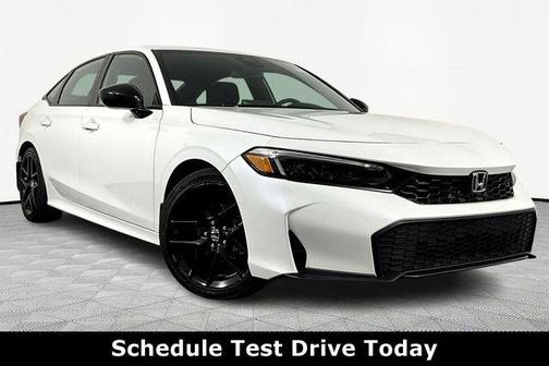 Platinum White Pearl 2025 Honda Civic Sport