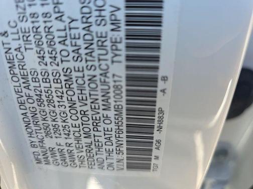 Platinum White Pearl 2021 Honda Pilot EX-L