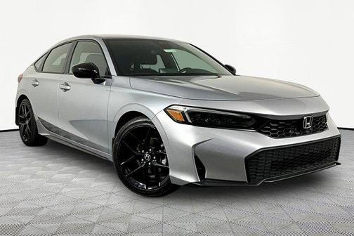 Solar Silver Metallic 2025 Honda Civic Sport