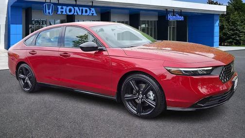 Radiant Red Metallic 2025 Honda Accord Hybrid Sport-L