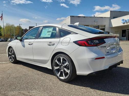 Platinum White Pearl 2026 Honda Civic Hybrid Sport Touring