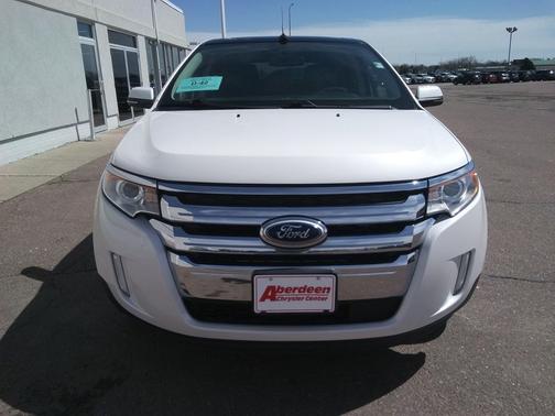 White Platinum Metallic Tri-Coat 2014 Ford Edge Limited