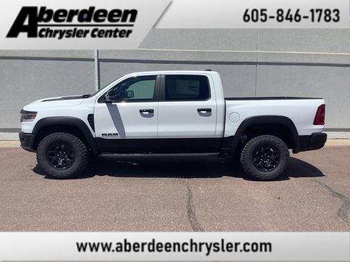 Bright White Clearcoat 2026 RAM 1500 RHO Crew Cab 4x4 5'7' Box