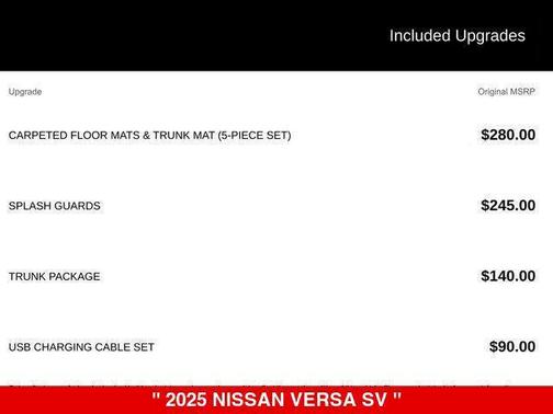 Brilliant Silver Metallic 2025 Nissan Versa 1.6 SV
