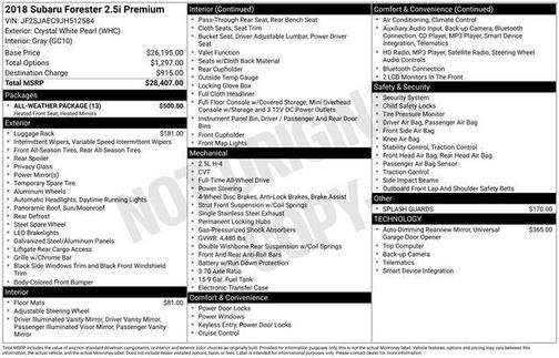 2018 Subaru Forester 2.5i Premium