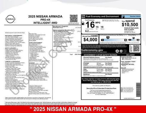 Deep Ocean Blue Pearl 2025 Nissan Armada PRO-4X 4WD