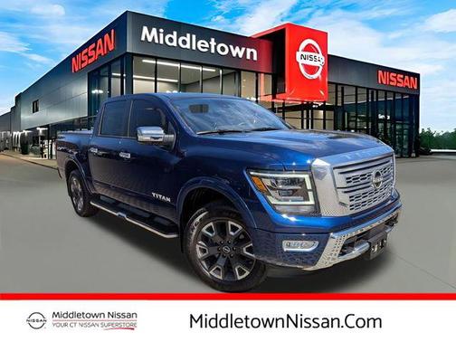Deep Blue Pearl 2023 Nissan Titan Platinum Reserve