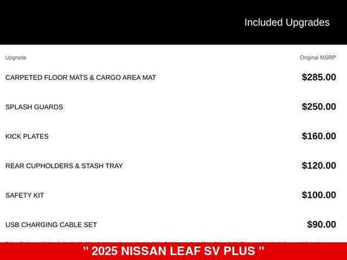 Gun Metallic 2025 Nissan Leaf SV PLUS