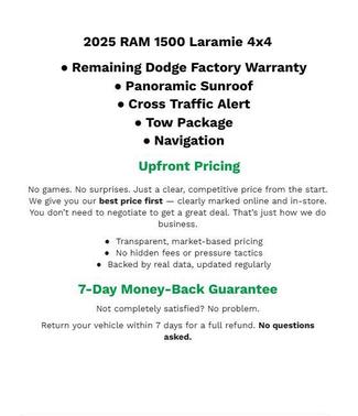 Bright White Clearcoat 2025 RAM 1500 Laramie
