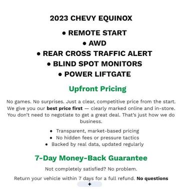 Iron Gray Metallic 2023 Chevrolet Equinox AWD RS