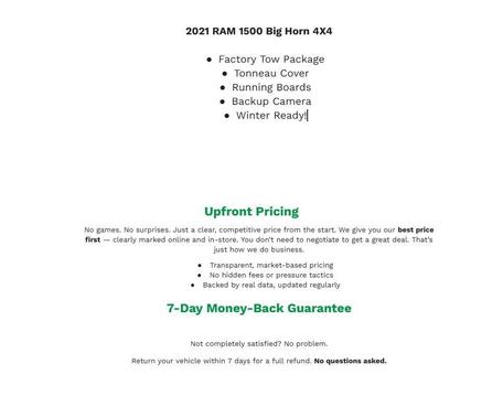 2021 RAM 1500 Big Horn/Lone Star