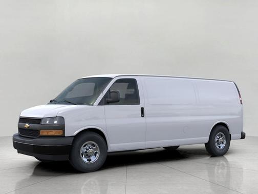 Summit White 2026 Chevrolet Express 3500 3500 Extended Wheelbase, WT, RWD