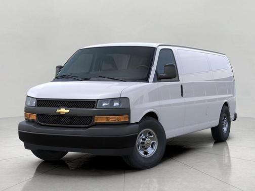 Summit White 2026 Chevrolet Express 3500 3500 Extended Wheelbase, WT, RWD