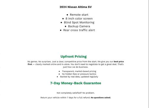 2024 Nissan Altima 2.5 SV