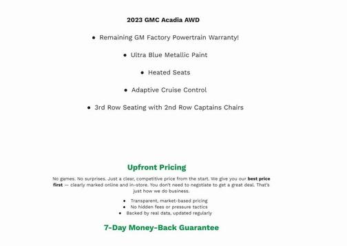 2023 GMC Acadia AWD SLE