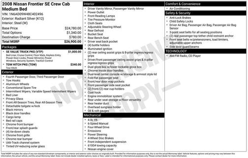 Radiant Silver 2008 Nissan Frontier SE Crew Cab