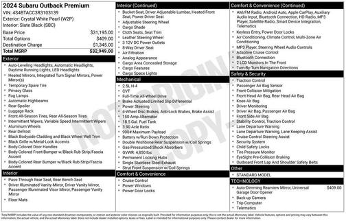 2024 Subaru Outback Premium