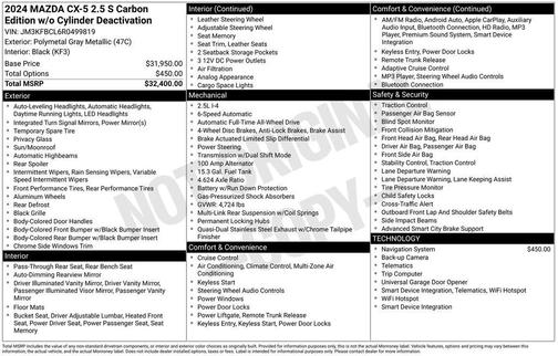 2024 Mazda CX-5 Carbon Edition