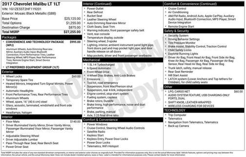 2017 Chevrolet Malibu 1LT